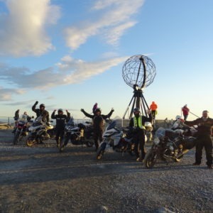 motards au cap nord en norvege