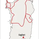 Carte détaillée circuit moto Sardaigne - itinéraires évasion - agence de voyage moto