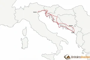 GRAND TOUR DES BALKANS TRACE ITINERAIRES EVASION