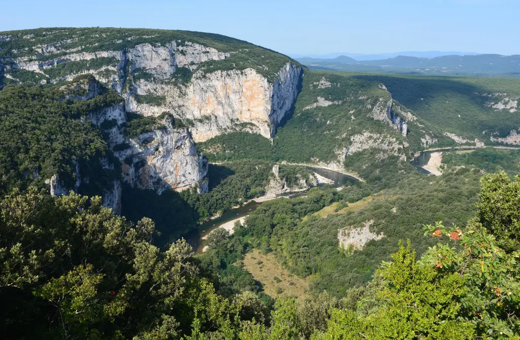 Un méandre des gorges de l'Ardèche